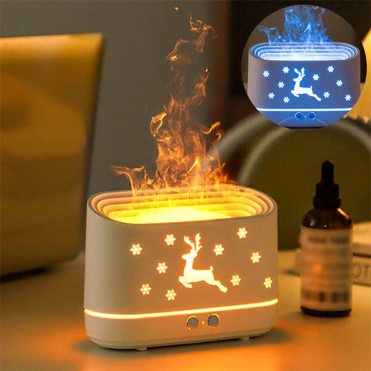 Elk Flame Humidifier Diffuser Atmosphere Lamp Perfect for Christmas