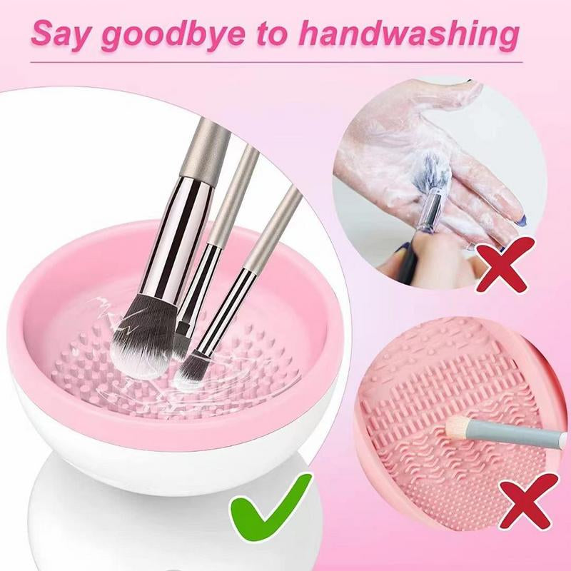 Women Eye Shadow Brush Cleaning Tool Portable Electric Makeup Brush Cleaner Machine with USB Charging Automatic Cosmetic Brush