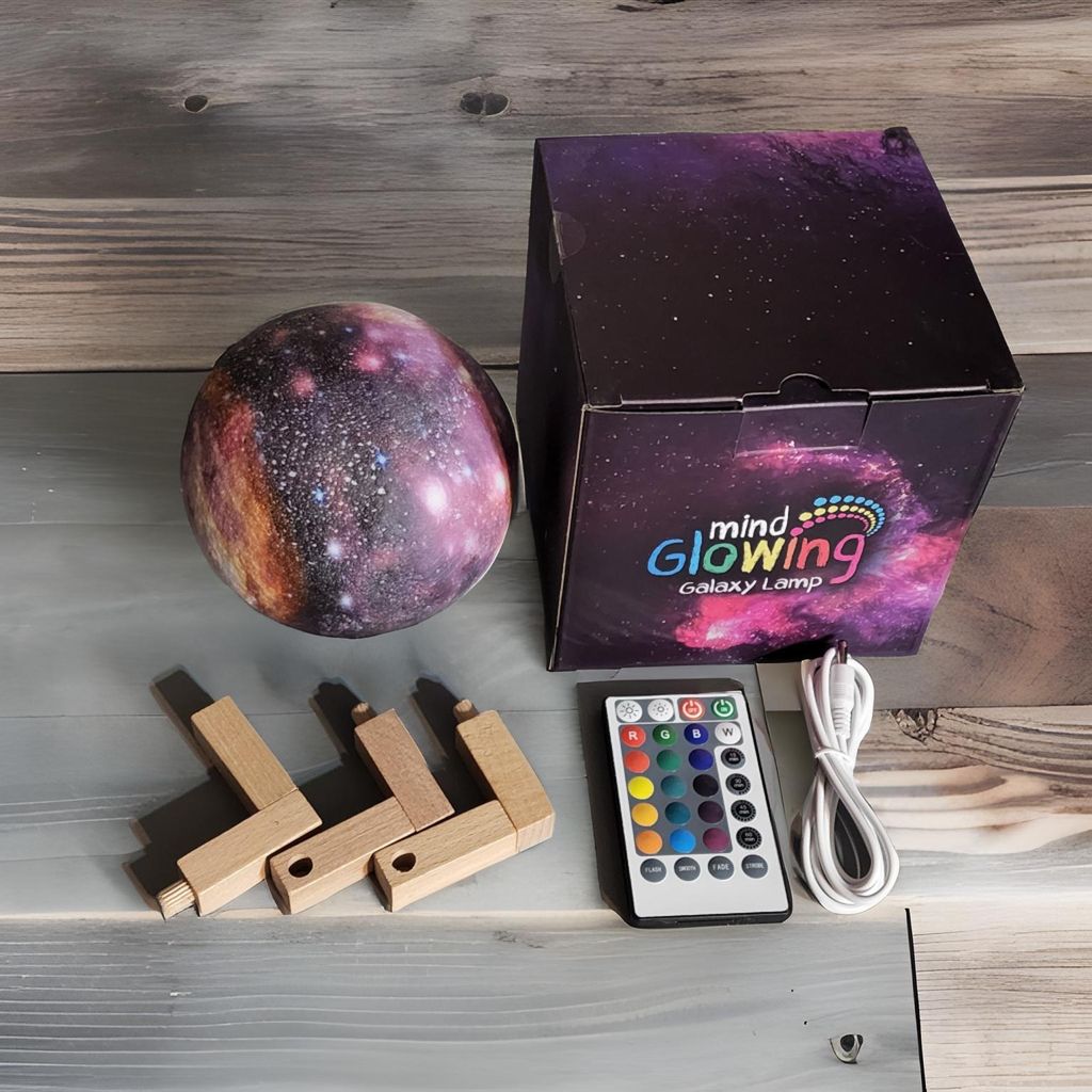 Mind Glowing Galaxy Lamp 16 Colors 4.7 inches with Stand and Remote