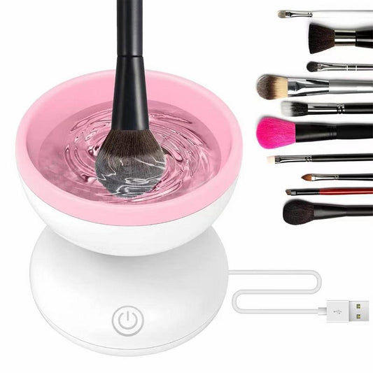 Women Eye Shadow Brush Cleaning Tool Portable Electric Makeup Brush Cleaner Machine with USB Charging Automatic Cosmetic Brush